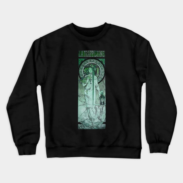 Art Nouveau - La Trappistine Alphonse Mucha Vintage Crewneck Sweatshirt by AltrusianGrace